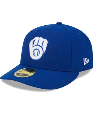 Men's New Era Royal Milwaukee Brewers White Logo Low Profile 59FIFTY Fitted Hat
