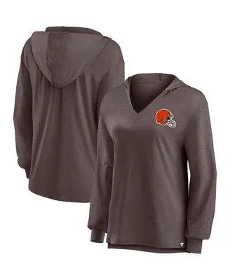 Women's Fanatics Brown Cleveland Browns Jumper V-Neck Pullover Hoodie