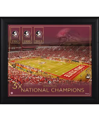Florida State Seminoles Framed 15" x 17" Football Championship Count Collage