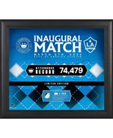 Charlotte Fc Framed 15" x 17" 2022 Inaugural Home Match vs. La Galaxy Version 2 Collage with a Piece of Match-Used Soccer Ball