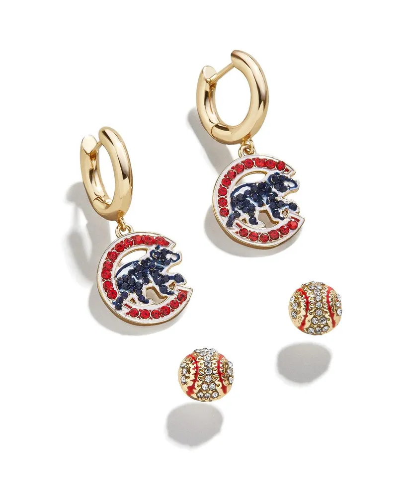 Women's Baublebar Gold-Tone Chicago Cubs Team Earrings Set - Gold