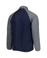 Men's Dunbrooke Navy New England Patriots Hurricane Raglan Full-Zip Windbreaker Jacket