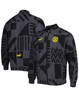 Men's Puma Borussia Dortmund Pre-Match Raglan Full-Zip Training Jacket