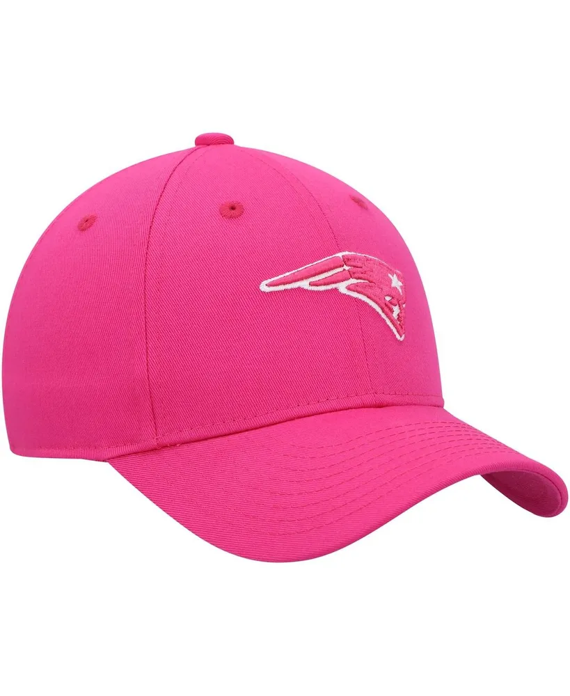Big Girls Pink New England Patriots Structured Adjustable Hat