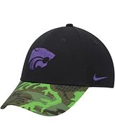 Men's Nike Black, Camo Kansas State Wildcats Veterans Day 2Tone Legacy91 Adjustable Hat