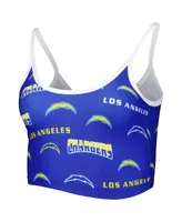 Women's Concepts Sport Powder Blue Los Angeles Chargers Breakthrough Allover Knit Lounge Bralette