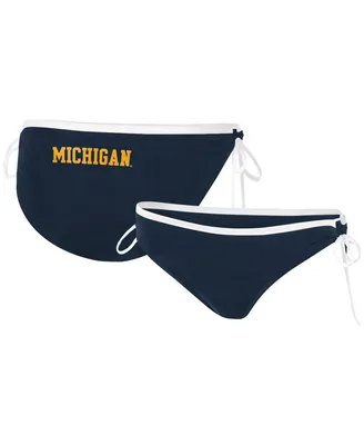 Women's G-iii 4Her by Carl Banks Navy Michigan Wolverines Perfect Match Bikini Bottom