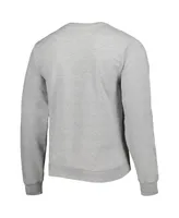 Men's League Collegiate Wear Heather Gray West Virginia Mountaineers 1965 Arch Essential Lightweight Pullover Sweatshirt
