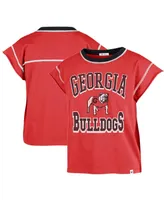 Women's '47 Brand Red Georgia Bulldogs Sound Up Maya Cutoff T-shirt