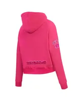 Women's Pro Standard Cincinnati Bengals Triple Pink Cropped Pullover Hoodie