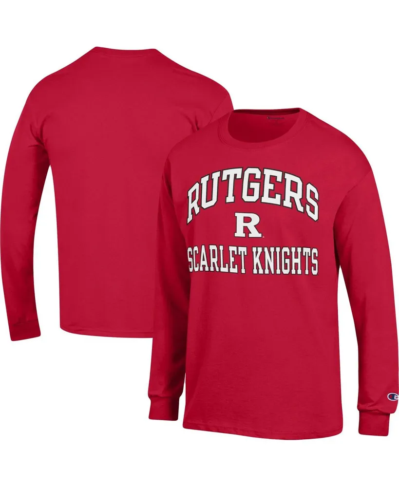 Men's Champion Scarlet Rutgers Knights High Motor Long Sleeve T-shirt