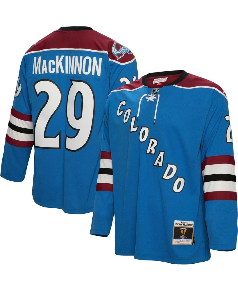 Fanatics Men's Branded Nathan MacKinnon Heather Gray, Burgundy