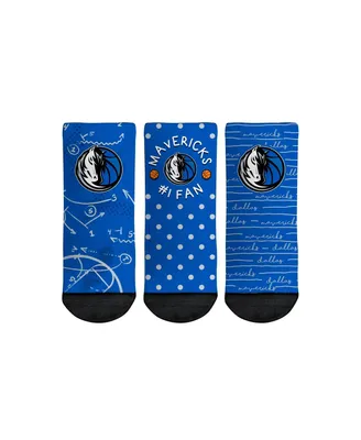 Toddler Boys and Girls Rock 'Em Socks Dallas Mavericks #1 Fan 3-Pack Crew Socks Set