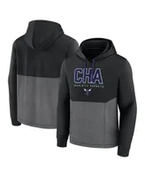 Men's Fanatics Black Charlotte Hornets Successful Tri-Blend Pullover Hoodie