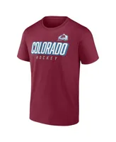 Men's Fanatics Burgundy Colorado Avalanche Wordmark Two-Pack T-shirt Set