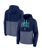 Men's Fanatics Deep Sea Blue Seattle Kraken Successful Tri-Blend Pullover Hoodie