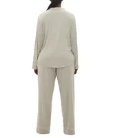 Gap GapBody Women's 2-Pc. Notched-Collar Long-Sleeve Pajamas Set