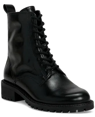 Lucky Brand Women's Kancie Lace-Up Lug Sole Combat Boots