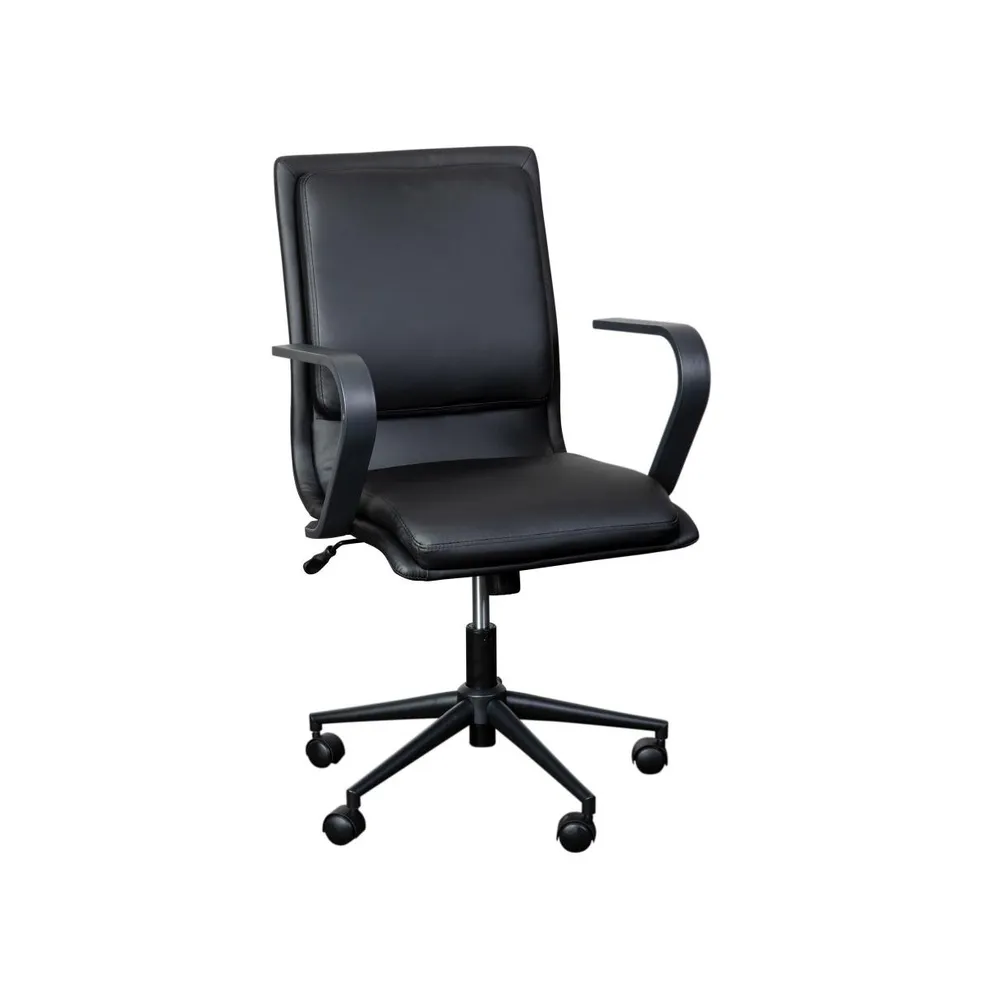 Merrick Lane Artemis Mid-Back Home Office Chair With Armrests, Height Adjustable Swivel Seat And Five Star Base