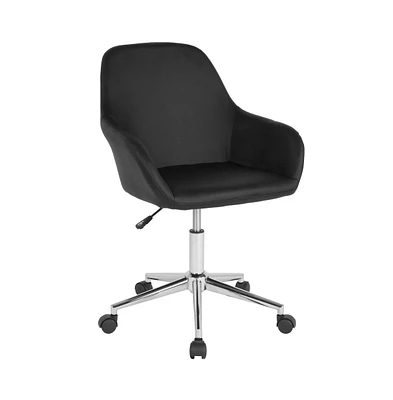 Merrick Lane Roma Home Office Bucket Style Chair With 360 Degree Rotating Swivel