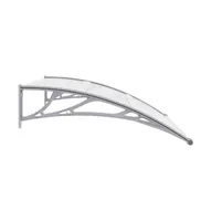 vidaXL Door Canopy Gray and Transparent 47.2"x29.5" Pc