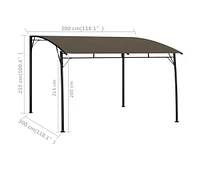 vidaXL Garden Sunshade Awning 9.8'x9.8'x8.4' Taupe