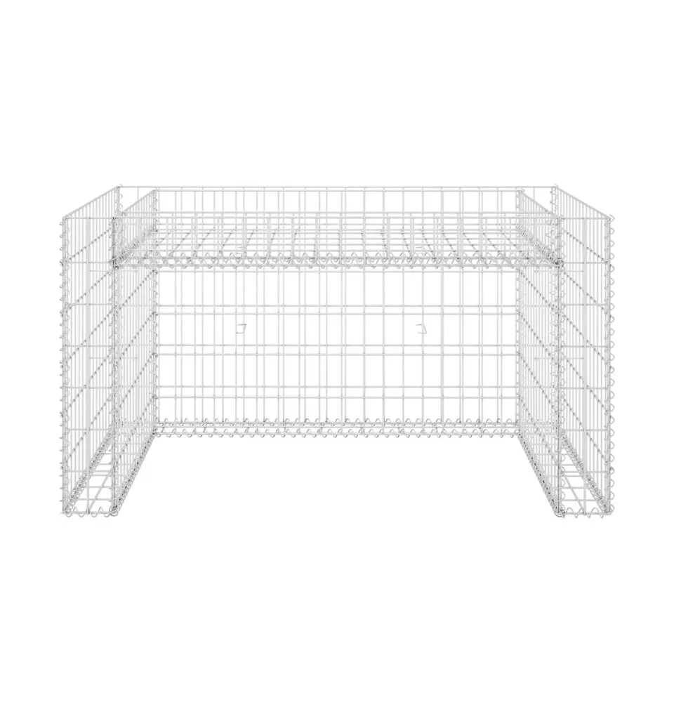 vidaXL Lawn Mower Garage with Raised Bed 43.3"x31.5"x23.6" Steel Wire