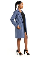 Dai Moda Women's Wide Lapel Duster Coat