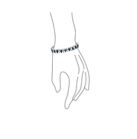 Bling Jewelry Cubic Zirconia Marquise Shape Cz 25 Ctw Alternating Black White Clear Blue Tennis Bracelet 7.5 Inch