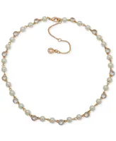 Anne Klein Silver-Tone Collar Necklace, 16" + 3" extender