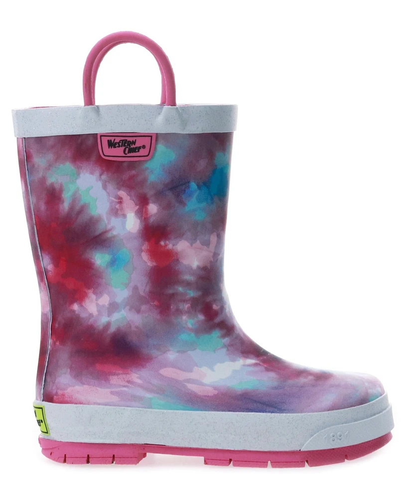 Toddler Little Girl's and Big Tie Dye Rain Boot