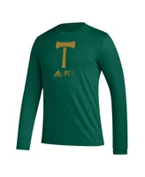 Men's adidas Green Portland Timbers Icon Aeroready Long Sleeve T-shirt