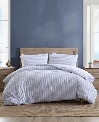 Nautica Beaux Stripe Cotton Reversible Duvet Cover