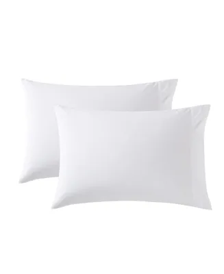 Nautica Solid White Cotton Percale Standard Pillowcase Pair