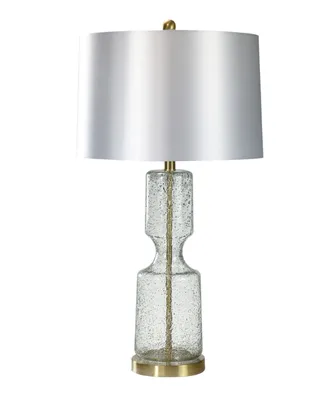 30" Seeded Table Lamp with Designer Shade