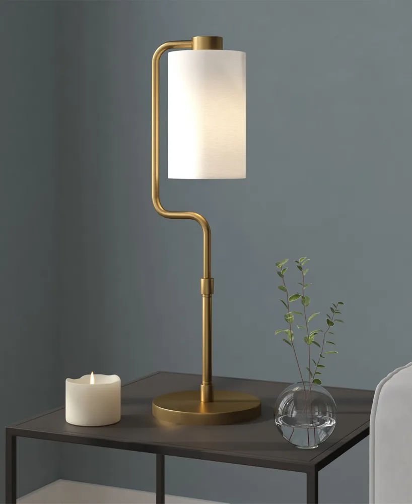 Hudson & Canal Rotolo 24" Linen Shade Tall Table Lamp