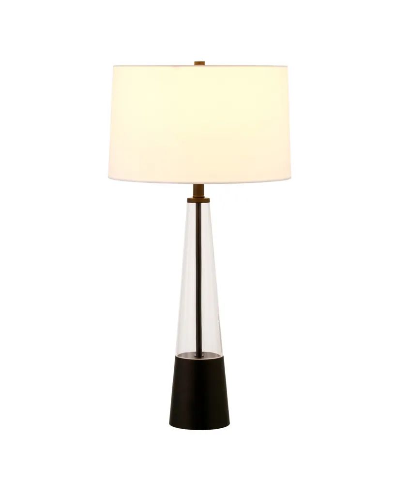 Hudson & Canal Vivien 29.5" Linen Shade Tall Table Lamp