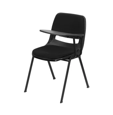 Emma+Oliver Padded Ergonomic Shell Chair With Left Handed Flip-Up Tablet Arm