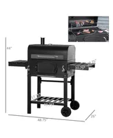 Outsunny Portable Tabletop Charcoal Grill BBQ Camping Picnic