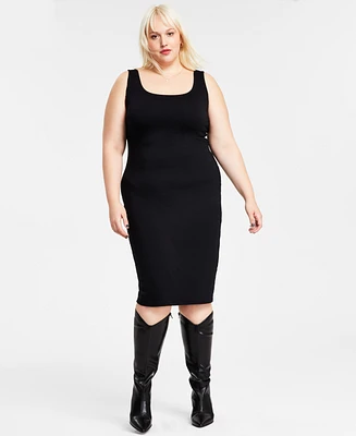 Bar Iii Trendy Plus Sleeveless Bodycon Midi Dress, Created for Macy's