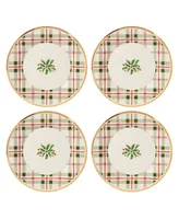 Lenox Holiday Plaid Accent Plates, Set of 4