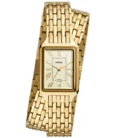 Fossil Women's Raquel Three-Hand Date Gold-Tone Stainless Steel Watch, 23mm