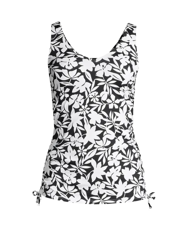 Lands' End Women's Ddd-Cup Adjustable V-neck Underwire Tankini Swimsuit Top  Strap