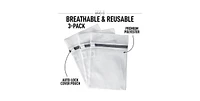 3 Pack Medium Reusable Mesh Laundry Bags for Delicates