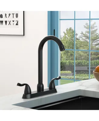 Simplie Fun Kitchen Sink Faucet With 2 Handles, 3-Hole Installation, Matte