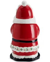 Winterberry Santa Merry Christmas Cookie Jar