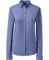 Lands' End School Uniform Women's Long Sleeve Oxford Dress Shirt