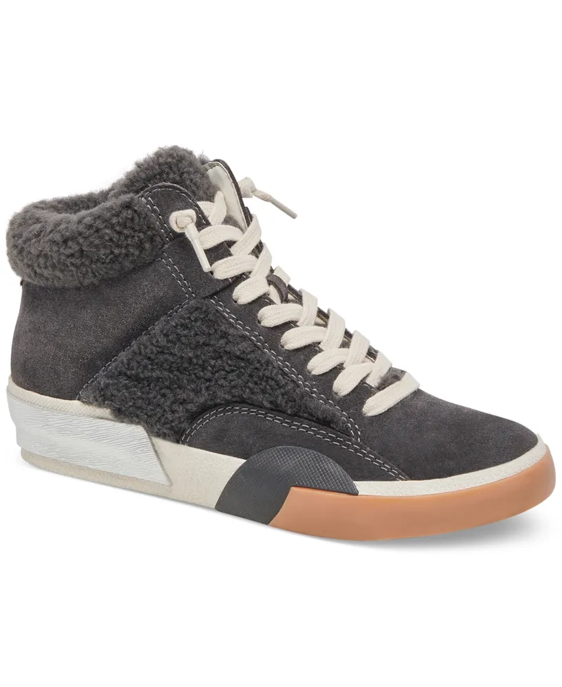 Dolce Vita Women's Zilvia Lace-Up Plush High-Top Sneakers