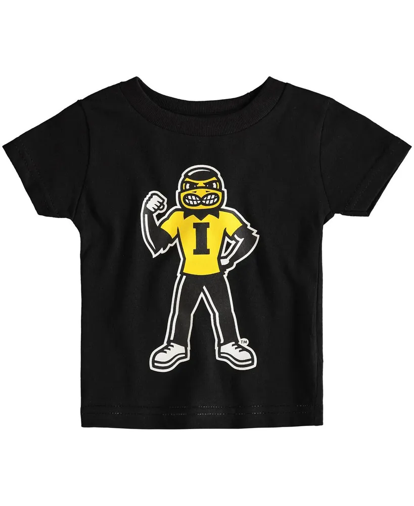 Infant Boys and Girls Black Iowa Hawkeyes Big Logo T-shirt