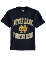 Big Boys Champion Navy Notre Dame Fighting Irish Circling Team Jersey T-shirt